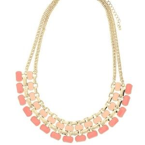 Coral and Peach Statement Necklace